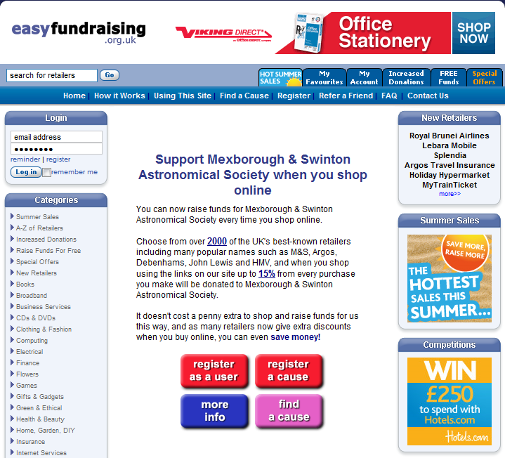 Easy Fundraising Register EasyReg